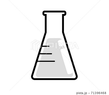 三角フラスコ フラットデザインのイラスト素材