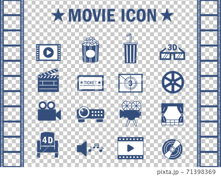 映画　シネマ　アイコンセット 71398369
