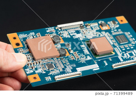 Printed circuit board of a modern electronic device 71399489