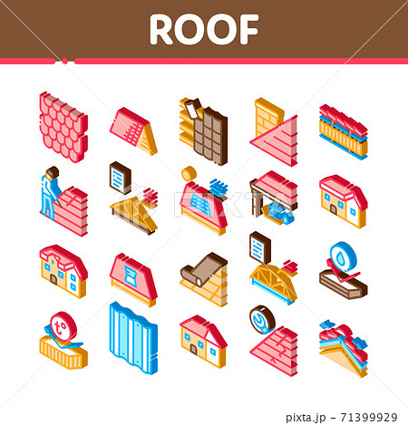 Roof Housetop Material Isometric Icons Set Vector Roof Housetop Material Isometric Icons Set Vector 71399929