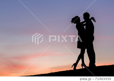 Lovers on a walk. 71403450