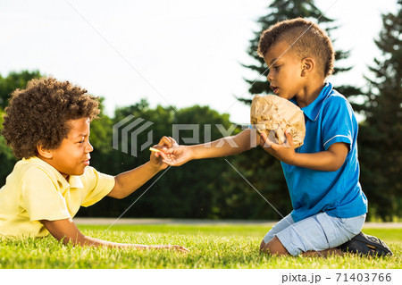 Guys have a lunch. Guys have a lunch. 71403766