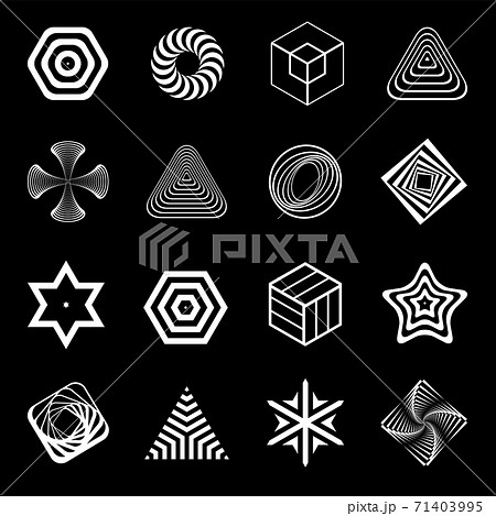 Design elements set. Abstract icons. 71403995
