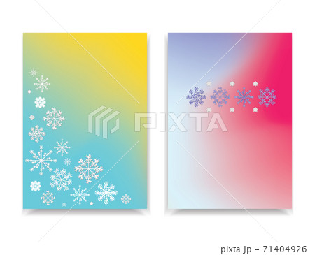 Winter Colorful mesh banners with white snowflakes. Abstract gradient background template cover of greeting card. Easy editable soft colored pattern jpeg illustration Winter Colorful mesh banners with white snowflakes. Abstract gradient background template cover of greeting card. Easy editable soft colored pattern jpeg illustration 71404926