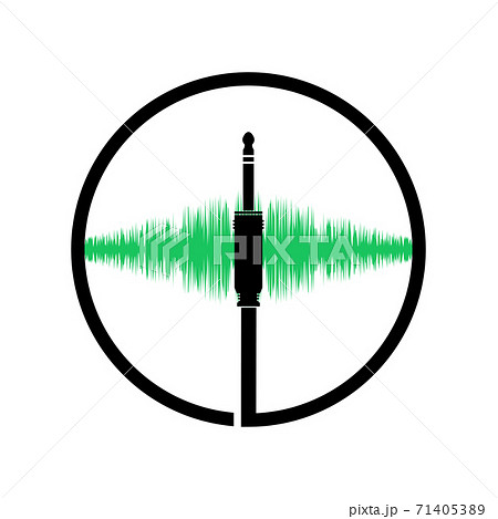 Coaxial Digital Audio Cable Logo Isolated on White Background 71405389