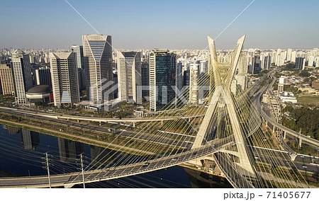Estaiada bridge in Sao Paulo city, Brazil. 71405677