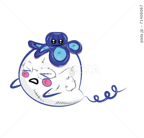 Cartoon of a ghost 71406067