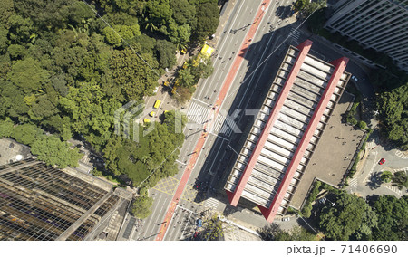 Topl view of MASP museum in Sao Paulo city, 71406690