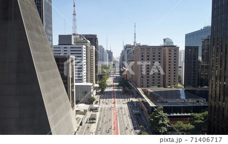 Avenida Paulista in Sao Paulo city, Brazil 71406717