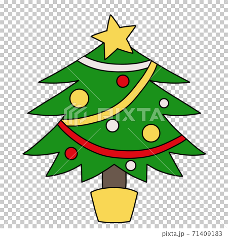クリスマスツリー かわいいのイラスト素材