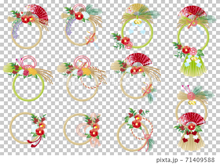 しめ飾り しめ縄 正月飾り 正月素材 しめ飾り しめ縄 正月飾り 正月素材 71409588