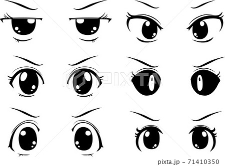 Anime-style eyes cute pretty girl anime manga - Stock