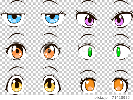 Anime Style Eyes Cute Beautiful Girl Anime Stock Illustration