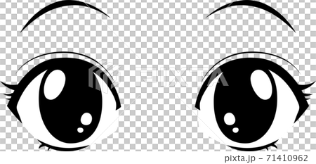 動漫風格的眼睛可愛漂亮的女孩動漫卡通正常的微笑 71410962