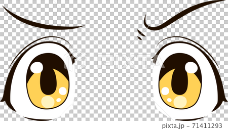 Anime-style eyes Cute beautiful girl Anime - Stock Illustration  [71411621] - PIXTA