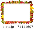 Autumn photo frames Made of autumn leaves 71411607