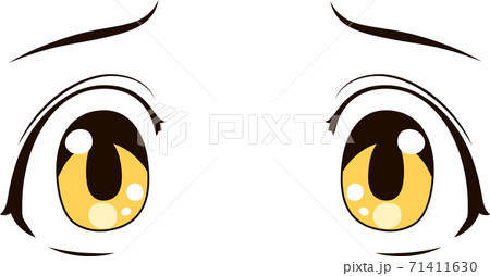 アニメ風の目 かわいい 美少女 アニメ 漫画 困る 不安 悲しいのイラスト素材