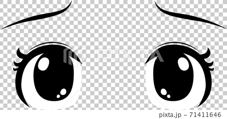 Anime-style eyes Cute beautiful girl Anime - Stock Illustration  [71411393] - PIXTA