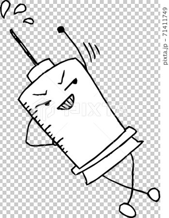 Syringe Medical device Vaccine Hand drawn illustration 71411749