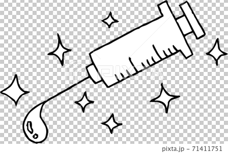 注射裝置醫療設備疫苗手繪插圖 71411751