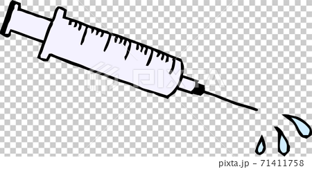 Syringe Medical device Vaccine Hand drawn... - Stock Illustration ...