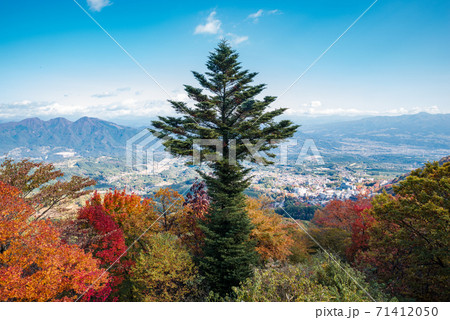 【群馬県】高根展望台から見た伊香保温泉郷 【群馬県】高根展望台から見た伊香保温泉郷 71412050
