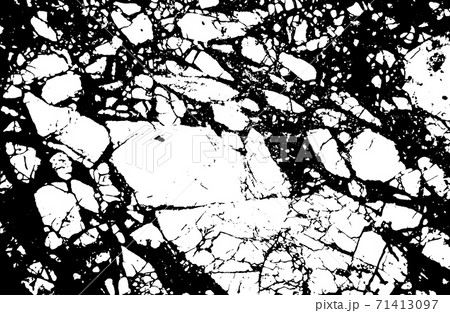 Black and white marble cracks simple texture. Vector illustration. 71413097