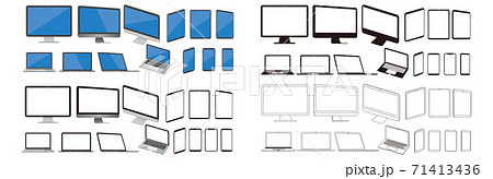 set of pc laptop smartphone tablet vector illustra 71413436