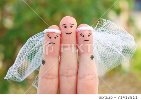 Fingers art of people. Plural marriage. Fingers art of people. Plural marriage. 71413811