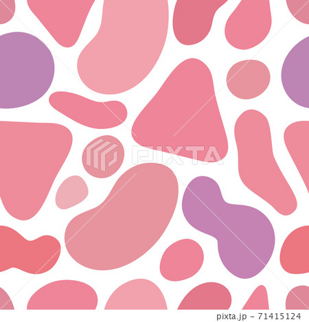 迷彩柄をヒントに作ったシームレスパターン ピンク系 のイラスト素材