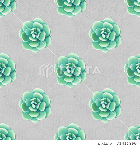Seamless pattern with succulents. Beautiful floral print. Seamless pattern with succulents. Beautiful floral print. 71415896