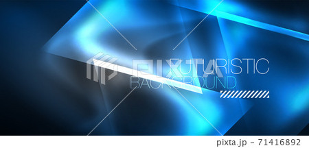 Neon geometric abstract background. Triangles with color glowing light effects in the dark. Vector illustration for covers, banners, flyers and posters and other 71416892