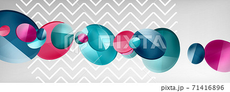 Abstract glossy round shapes vector background. Vector futuristic illustration for covers, banners, flyers and posters and other 71416896