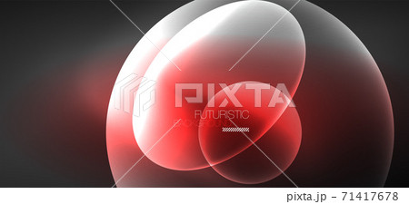 Neon ellipses abstract backgrounds. Shiny bright round shapes glowing in the dark. Vector futuristic illustrations for covers, banners, flyers and posters and other 71417678