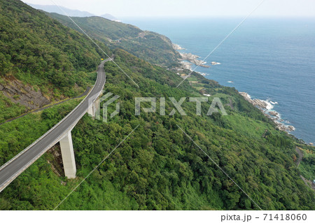 肝付町の第九船間橋の上空から 肝付町の第九船間橋の上空から 71418060