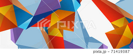3d mosaic abstract backgrounds, low poly shape geometric design 71419387