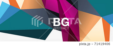 3d mosaic abstract backgrounds, low poly shape geometric design 71419406