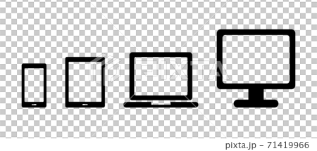 デジタルデバイスのアイコンセット パソコン スマホ タブレット Pc スマートフォン 画面 イラストのイラスト素材 デジタルデバイスのアイコンセット パソコン スマホ タブレット Pc スマートフォン 画面 イラストのイラスト素材