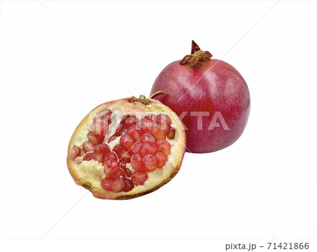 Pomegranate fruits isolate on white background 71421866