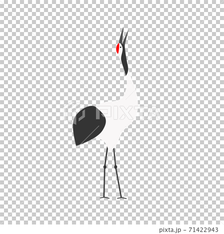 何にでも使えるシンプルな鶴のイラスト 71422943
