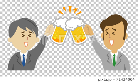 Illustration image of a toast with draft beer Illustration image of a toast with draft beer 71424004