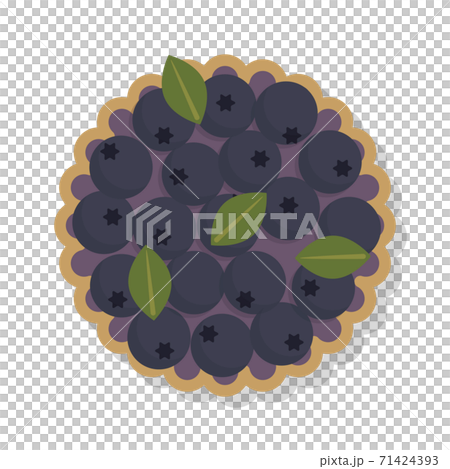 ブルーベリーのタルトのイラスト 71424393