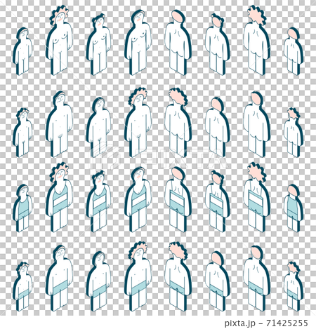 人体のイラスト_老若男女③ 71425255