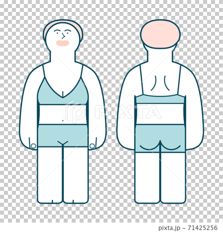 人体のイラスト_女性① 71425256