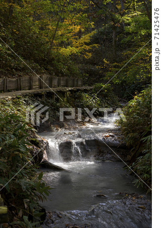 北海道 登別温泉 大湯沼川探勝歩道〜大湯沼川天然足湯 北海道 登別温泉 大湯沼川探勝歩道〜大湯沼川天然足湯 71425476