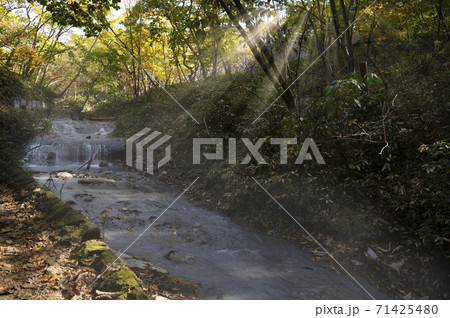 北海道 登別温泉 大湯沼川探勝歩道〜大湯沼川天然足湯 北海道 登別温泉 大湯沼川探勝歩道〜大湯沼川天然足湯 71425480