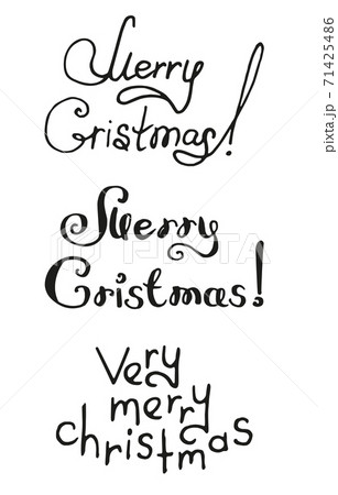 black lettering merry christmas 71425486
