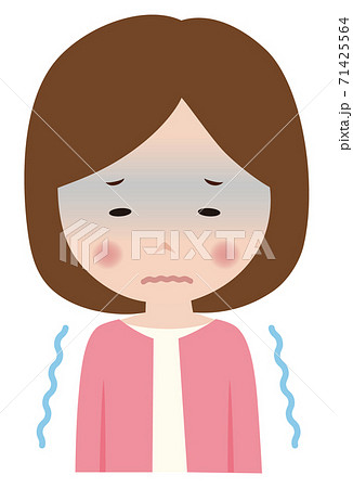 女性 かわいい キャラクター 寒い 震える 71425564