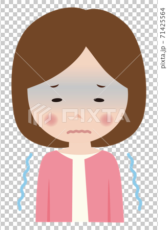 女性 かわいい キャラクター 寒い 震える 71425564