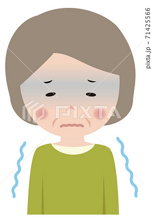 女性 かわいい シニア キャラクター 寒い 震える 女性 かわいい シニア キャラクター 寒い 震える 71425566